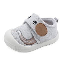 MASOCIO Lauflernschuhe Babyschuhe Junge Baby Schuhe Jungen Sneaker Lauflern 12-18 Monate Grau Größe 20 (Herstellergröße: CN 16) von MASOCIO