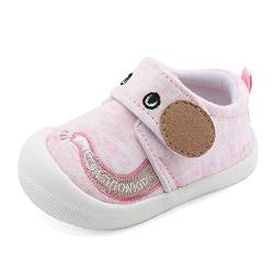 MASOCIO Lauflernschuhe Babyschuhe Mädchen Baby Schuhe Sneaker Lauflern 6-12 Monate Rosa Größe 18.5 (Herstellergröße: CN 13) von MASOCIO