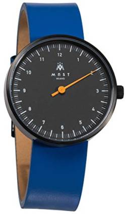 MAST MILANO Einzeigeruhr für Herren Ultra dünne (Schwarz/Blau) von MAST MILANO