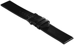 MAST MILANO Uhrenarmband aus Leder für Herren 20 mm mit schwarzer Schnalle Schwarz von MAST MILANO
