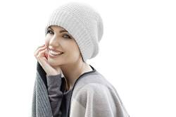 MASUMI Chemo Bio Kopfbedeckung - ARI Wintermütze | Krebs Kopfbedeckung für Männer & Frauen mit Haarausfall | Alopezie Hüte & Bezüge | Unisex | 50% Wolle (Farbe: Weiß), weiß, Einheitsgröße von MASUMI