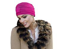 MASUMI Chemo Bio-Kopfbedeckung - Ellie Bambus Turban Hut für Damen | Kopfbekleidung für Frauen mit Haarausfall | Weiche Hüte für Krebspatienten | 95% Bambus (Farbe: Rosa) von MASUMI