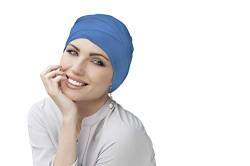 MASUMI Chemo Bio-Kopfebedckung - Scarlet Turban | Krebskopfbedeckung für Männer & Frauen mit Haarausfall | Alopezia Mützen & Kopfbedeckungen | 95% Baumwolle (Farbe: Ozeanblau) von MASUMI