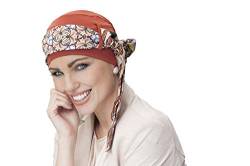 MASUMI - Damen Mütze für Chemotherapie, Krebspatienten und Frauen mit Haarausfall - Turban-Stil - aus Bambus (Ziegelsteinrot/Zimt/Alloro) - Yanna von MASUMI
