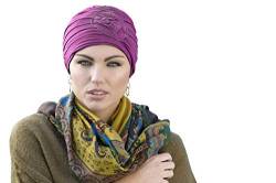 MASUMI Primrose - Damen Mütze für Chemotherapie, Krebspatienten und Frauen mit Haarausfall - Geschenkidee (Violett) von MASUMI