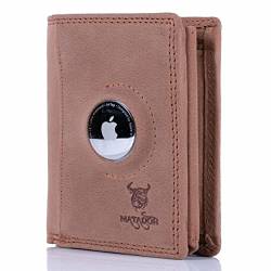 MATADOR Leder Geldbörse Herren mit AirTag Fach┃TüV geprüfter RFID & NFC Schutz┃Kompaktes Slim Wallet für Männer┃Kreditkartenetui mit Münzfach inkl. Geschenk-Box von MATADOR