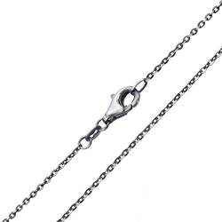 MATERIA 925 Silber Halskette für Frauen Herren - feine Ankerkette 1,2mm Kette 70 cm antik oxidiert K96-70 von MATERIA by Matthias Wagner