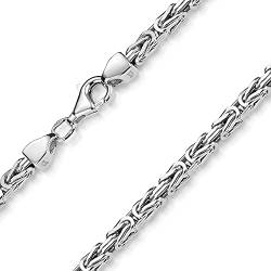 MATERIA 925 Silber Königskette Herren Halskette 3mm diamantiert rhodiniert 45 50 55 60 65 70 80cm + Schmuck Box #K56, Länge Halskette:70 cm von MATERIA by Matthias Wagner