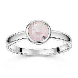 Materia Frauen Ring Silber 925 mit Edelstein rosa SR-59-58 von MATERIA by Matthias Wagner