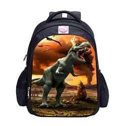 MATMO Dinosaurier-Rucksack, Dinosaurier-Rucksäcke für Jungen, Schulrucksack, Kinder-Büchertasche, Jungen Dinosaurier-Rucksack 18, One_Size, Cartoon von MATMO