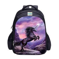 MATMO Dinosaurier Rucksack Dinosaurier Rucksäcke für Jungen Schulrucksack Kinder Büchertasche, Pferd Rucksack 18, One_Size, Cartoon von MATMO