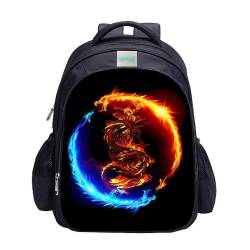 MATMO Fußball-Rucksack für Jungen, Fußball-Druck, cooles Fußball-Muster, Schultasche, Dragon Rucksack 1, One_Size, Cartoon von MATMO