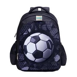 MATMO Fußball-Rucksack für Jungen, Fußball-Druck, cooles Fußball-Muster, Schultasche, Fußball-Rucksack 23-3, One_Size, Cartoon von MATMO