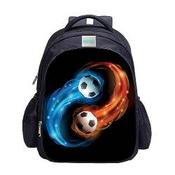 MATMO Fußball Rucksack für Jungen, Fußball Druck Rucksack Coole Fußball Muster Schultasche, Fußball Rucksack 23-7, One_Size, Cartoon, Einheitsgröße von MATMO