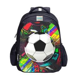 MATMO Fußball Rucksack für Jungen, Fußball Druck Rucksack Coole Fußball Muster Schultasche, Fußball Rucksack 23-8, One_Size, Cartoon, Einheitsgröße von MATMO