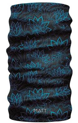 MATT - Scarf - SCHAL Coolmax ECO - Öko-Schal mit tollen Motiven, Farbe MA:FLORAL BLAU von MATT