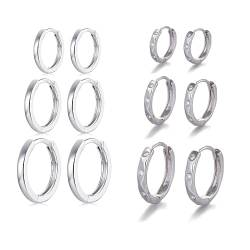 6 Paar Silber Ohrringe-B von MATTE MAISA