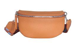 Bauchtasche Damen stylisch Umhängetasche Hüfttasche Bodybag Gürtel Crossbody Bag Schultertasche mit Verstellbaren Gurt 25 (Braun, M / 28 x 18 x 9 cm) von MATY FASHION