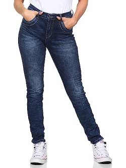 Damenjeans im Skinny Style Boyfriends Hüftjeans Jeans Hose Röhre 25 (as3, Waist, Numeric_38, Regular, Regular, Blau 05) von MATY FASHION