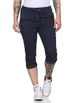 MATY FASHION Damen Bermuda Capri Jeans 7/8 Hose Sommer Shorts Stretch Enge Pants 8264 (as3, Numeric, Numeric_34, Numeric_40, Regular, Regular, Navy) von MATY FASHION