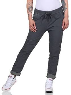 MATY FASHION Damen Hose Stretch Sweatpants Sommer Jogginghose für Freizeit Boyfriend Baggyhose (as3, Numeric, Numeric_42, Numeric_46, Plus, Regular, Dunkelgrau) von MATY FASHION