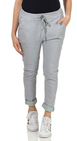 MATY FASHION Damen Hose Stretch Sweatpants aus Baumwolle Jogginghose für Freizeit Boyfriend Baggyhose 39 (Einheitsgröße 36-42, Modell 9) von MATY FASHION