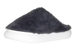 MATY FASHION Hausschuhe Damen Slipper warme Pantoffeln Winterlatschen gefütterte Puschen 609 (Anthrazit, 40) von MATY FASHION