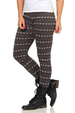 MATY FASHION Norweger Thermo Winter Leggings, Pants mit Teddy Fell gefüttert Wärmeschutz 337 (L/XL, Grau) von MATY FASHION