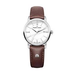 Maurice Lacroix Damen Analog Quarz Uhr mit Leder Armband EL1094-SS001-110-1 von MAURICE LACROIX