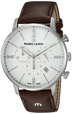 Maurice Lacroix Herren Analog Quarz Uhr mit Leder Armband EL1098-SS001-112-1 von MAURICE LACROIX