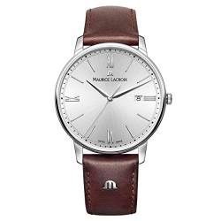 Maurice Lacroix Herren Analog Quarz Uhr mit Leder Armband EL1118-SS001-110-1 von MAURICE LACROIX