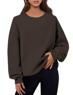 MAVIS LAVEN Damen-Fleece-Pullover mit Rundhalsausschnitt,übergroße Sweatshirts für Teenager-Mädchen,weiche Baumwolle,ohne Kapuze von MAVIS LAVEN