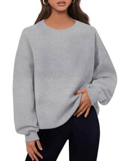 MAVIS LAVEN Damen-Sweatshirts mit Rundhalsausschnitt,Keine Kapuzenpullover,übergroße Fleece-Pullover,Tops,Pullover 2023 von MAVIS LAVEN