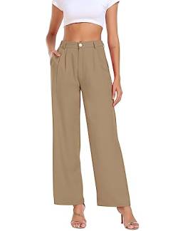 MAVIS LAVEN Jogginghose Damen Baumwolle Freizeithose Yogahose Weites Bein Aktive Freizeit Lose Lounge Pants Breites Bein Hausehose Sporthose mit Taschen von MAVIS LAVEN