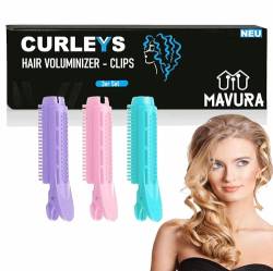 CURLEYS Hair Voluminizing Clips Haarwurzelclips Lockenwickler, Haar Volumen Clip Roller Haarklammer Haarklemme [3er Set] von MAVURA