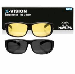 MAVURA X-VISION Sonnenüberbrille Nachtsichtüberbrille Überziehbrille, Brille Nachtsichtbrille Sonnenbrille Überbrille Polarisiert [2er] von MAVURA