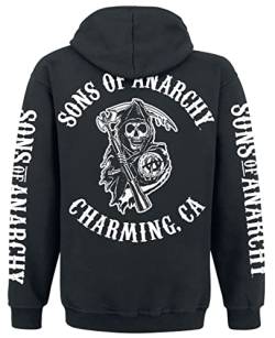 Herren Cosplay SOA Son of Anarchy Biker Club California Kunstleder Jacke - Westen & Hoodie für Männer, Soa Hoodie Schwarz - Fleece, XL von MAXDUD