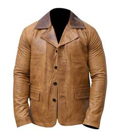 Herren Red II Dead Arthur Tan Brown Ledermantel Jacke Gaming Kostüm, Braun – Kunstleder, XXL von MAXDUD