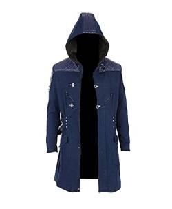 MAXDUD Cosplay Halloween DMC V Kostüm Trenchcoat für Herren, Blau – Baumwolle., Medium von MAXDUD