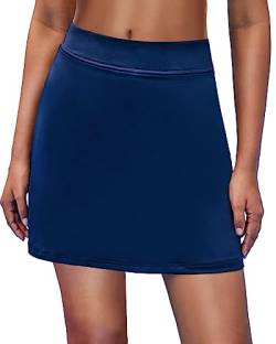 MAXMODA Active Performance Skort for Women Lightweight Skirt Golf Workout Sports Outdoors (Navy Blue/L) von MAXMODA