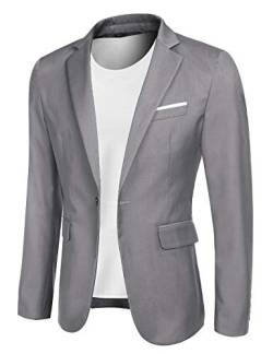 MAXMODA Freizeit Sakko Herren Grau Blazer Sportlich Jackett Männer Slim Fit Modern XXL von MAXMODA