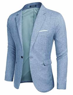 MAXMODA Freizeit Sakko Herren Schwarz Männer Blazer Slim Fit Modern Sportlich Jackett Leichte, hellblau M Große Größen von MAXMODA