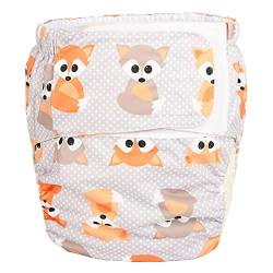 1 XL Erwachsene Stoffwindel Windel Harninkontinenz Tasche Wiederverwendbarer Einsatz Klettverschluss ABDL Age Play 26,7 Zoll bis 50,4 Zoll,F von MAXS