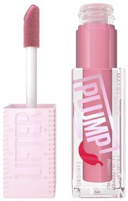 Maybelline New York Glänzender Lipgloss für sichtbar vergrößerte Lippen, Falten mildernd, Mit Maxilip und Chili, Lifter Plump, Farbe: Nr. 001 Blush Blaze, 1 x 5,4 ml von MAYBELLINE