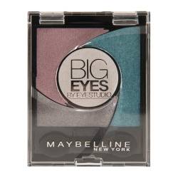 Maybelline New York Lidschatten Eyestudio Big Eyes Palette Turquoise 03 / Eyeshadow Set in Türkis-Tönen mit Wet-Technologie und Perl-Pigmenten, 1 x 3,7 g von MAYBELLINE