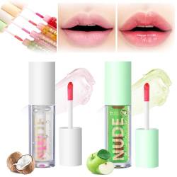 MAYNUO Veliria Pheromone Lip Gloss,Pheromone-Infused Arousal Gloss,Magic Color Changing Lip Oil,Fruit Flavoured Long Lasting Nutritious Moisturizer Lip Balm Lips (01+04) von MAYNUO