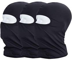 MAYOUTH Sturmhaube Balaclava UV Schutz Gesichtsmasken für Radfahren Outdoor Sports Vollgesichtsmaske Breath, Dunkelgrau 3er Pack, M von MAYOUTH