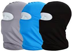 MAYOUTH Sturmhaube Balaclava UV Schutz Gesichtsmasken für Radfahren Outdoor Sports Vollgesichtsmaske Breath, Schwarz + Blau + Grau, M von MAYOUTH