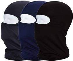 MAYOUTH Sturmhaube Balaclava UV Schutz Gesichtsmasken für Radfahren Outdoor Sports Vollgesichtsmaske Breath, Schwarz + Marineblau + Dunkelgrau, M von MAYOUTH