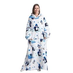 MAYSTEPPE Extra Lange übergroße Decke Hoodie, Erwachsene Frauen Sherpa Fleece Wearable Decke Warme und gemütliche riesige Kapuzendecke Fluffy Sweatshirt für Frauen und Männer von MAYSTEPPE
